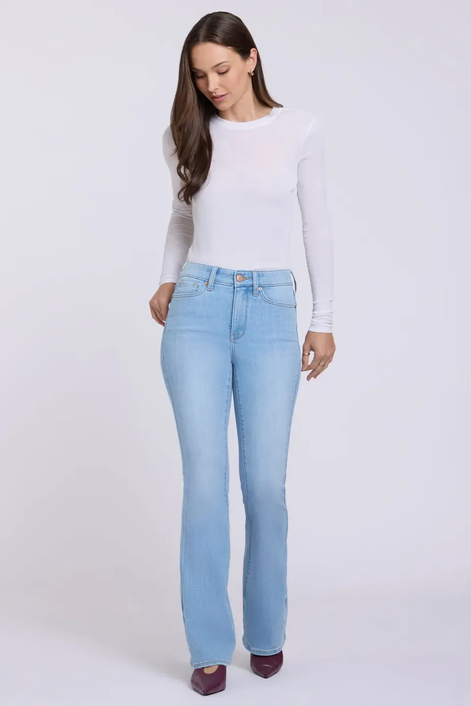 NYDJ Felicity Flared Jeans Alyssum Hellblau