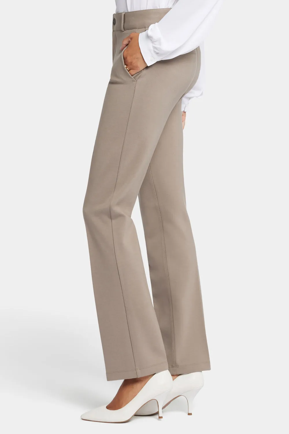 NYDJ Classic Trouser Hose Saddlewood beige Ponte