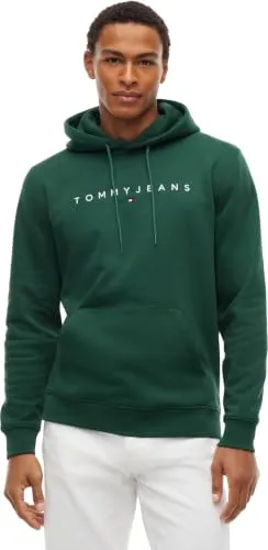 Tommy Jeans Linear DM0DM20746 Hoodie Grün L Baumwolle