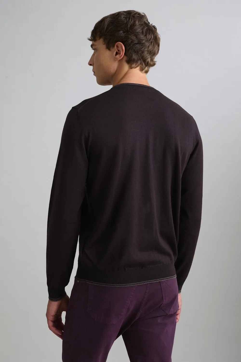 Jeckerson Girocollo Pullover Braun Wollmix Feinstrick