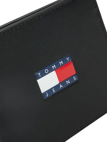 Tommy Jeans Heritage Leather Geldbeutel Schwarz Leder