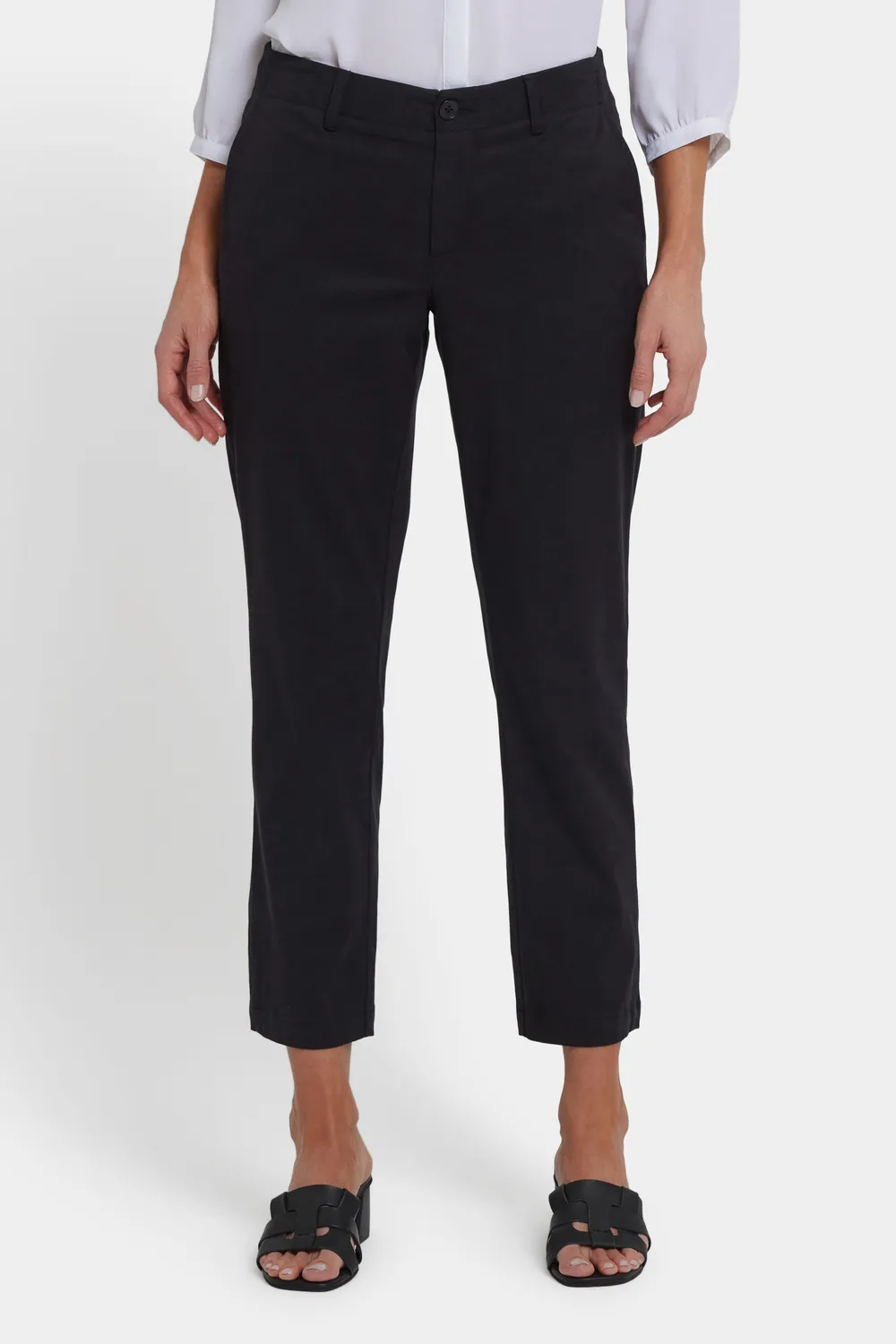 NYDJ Easy-Fit Ankle Stoffhose Schwarz Twill