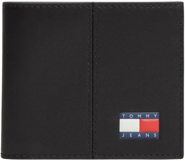 Tommy Jeans Heritage Wallet Geldbeutel Schwarz Leder