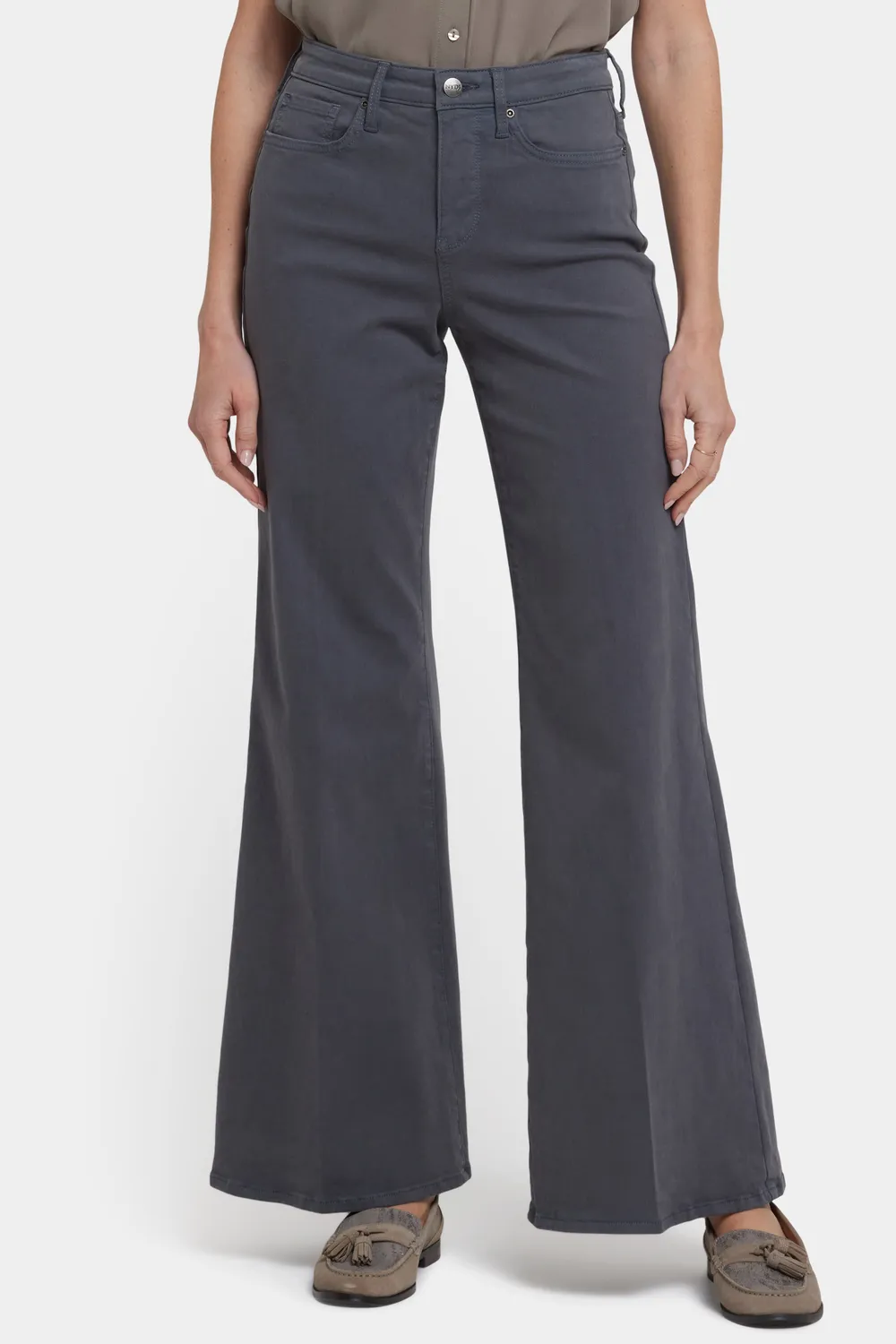 NYDJ Mia Palazzo Jeans Vintage Charcoal Weit