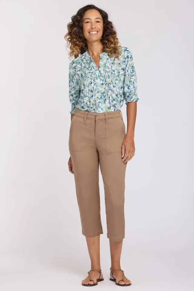 NYDJ Utility Pants Hose Toasted Coconut Twill