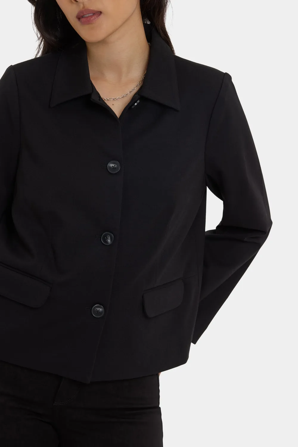 NYDJ Meredith Jacke Ponte Schwarz