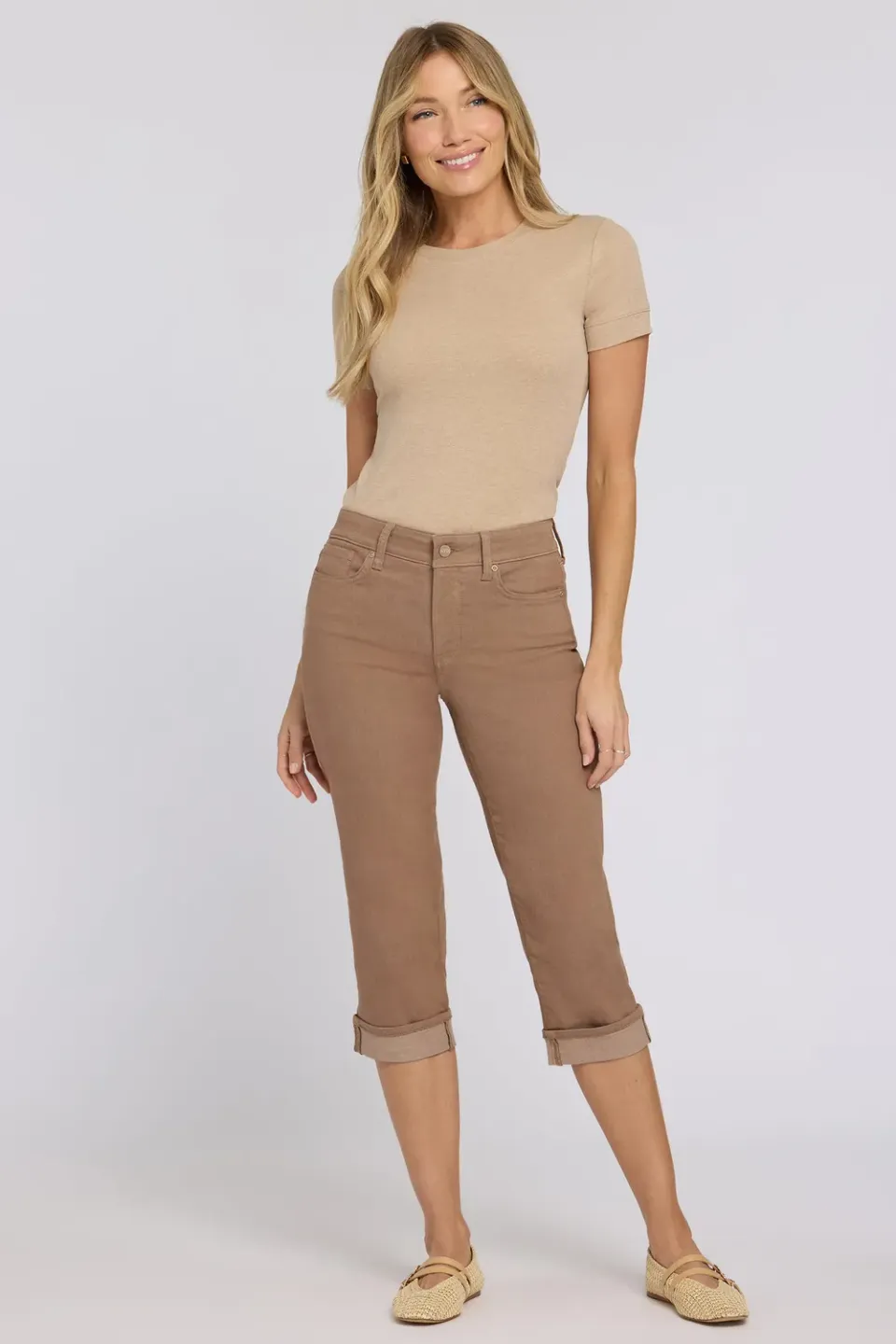 NYDJ Marilyn Crop Jeans Petite Toasted Coconut