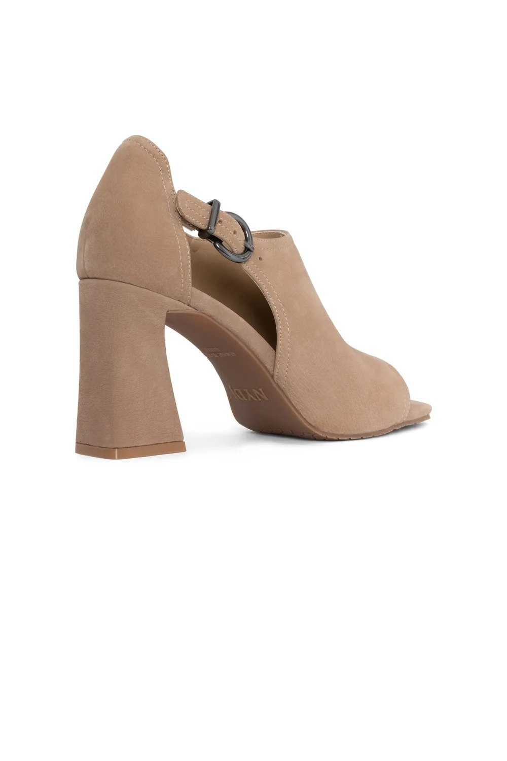 NYDJ Larlie Block Heels Sandalen Taupe