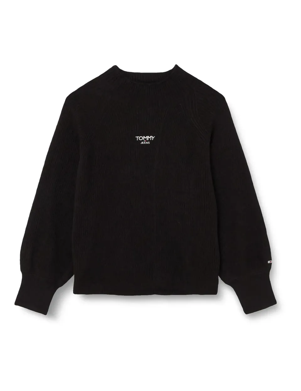 Tommy Jeans Damen Strickpullover Rollkragen Schwarz XXL