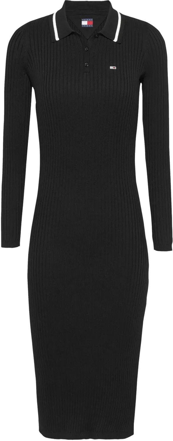 Tommy Jeans Polokleid Midi Kleid Größe M mit Schlitz
