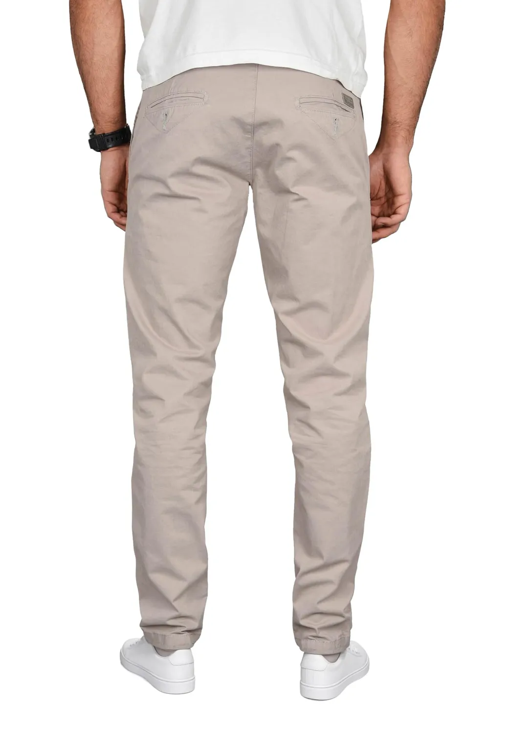 Alessandro Salvarini AS-095 Chinohose Regular Fit Schwarz Baumwolle