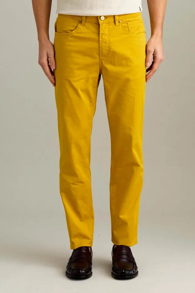 Jeckerson Jordan Slim Fit Hose Gelbgold Gabardine