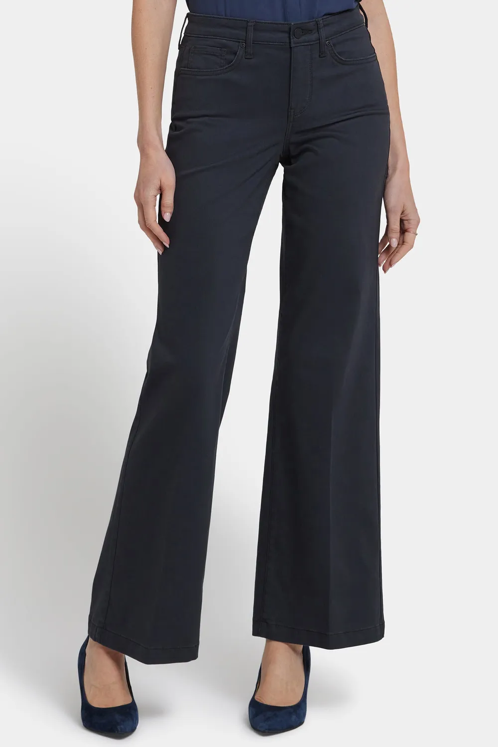 NYDJ Teresa Wide Leg Jeans Washed Black weit