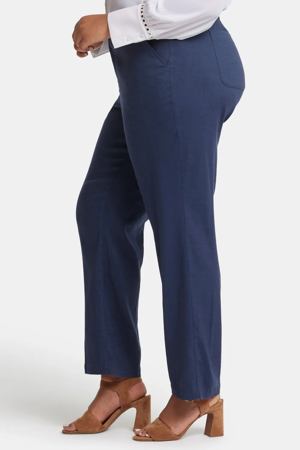 NYDJ Marilyn Straight Hose Plus Oxford Navy