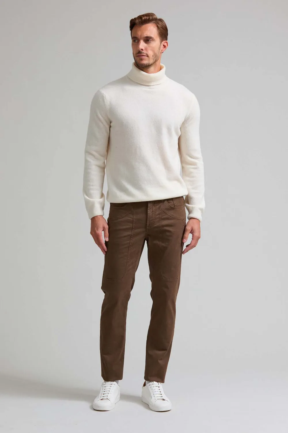 Jeckerson John Slim Fit Hose tabak Gabardine