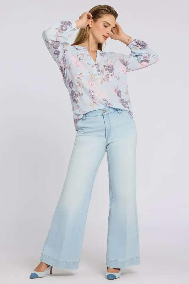 NYDJ Mia Palazzo Jeans Sky Valley Hellblau High Rise