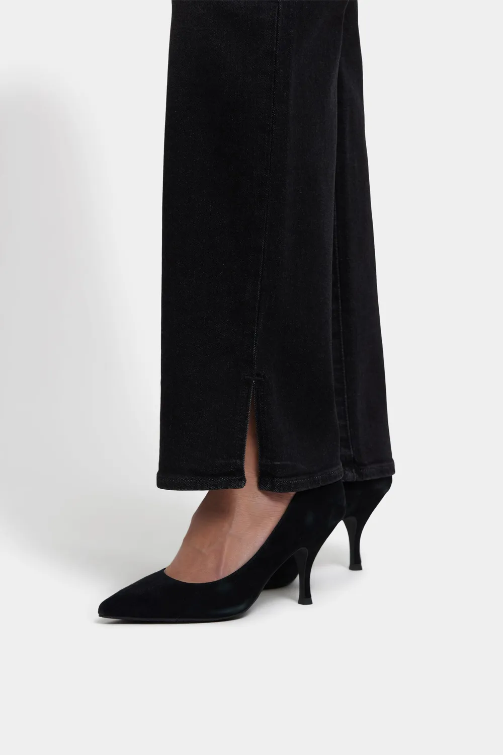 NYDJ Bailey Relaxed Straight Jeans French Nightfall schwarz