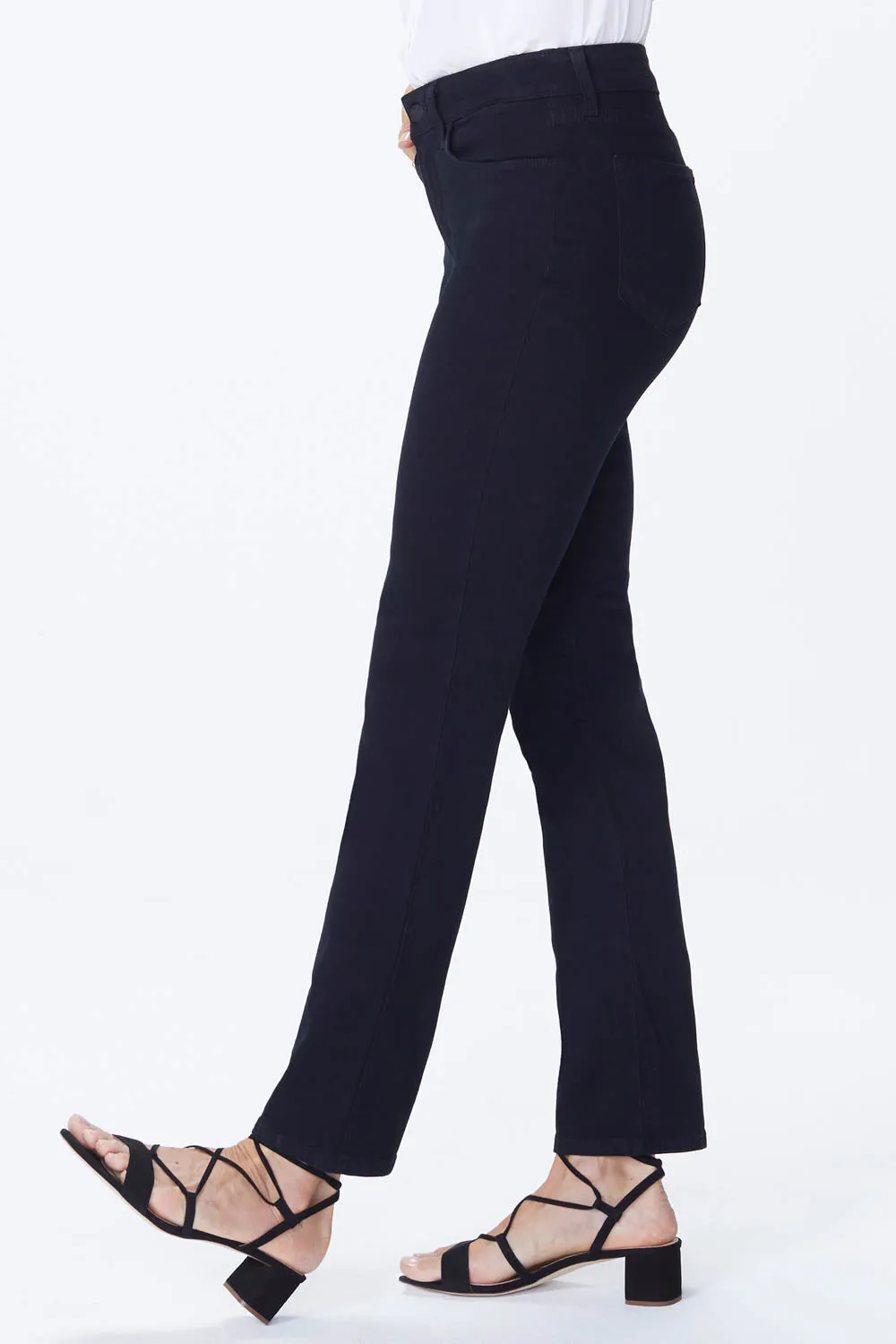NYDJ Sheri Slim Jeans Schwarz Stretch Slim Fit