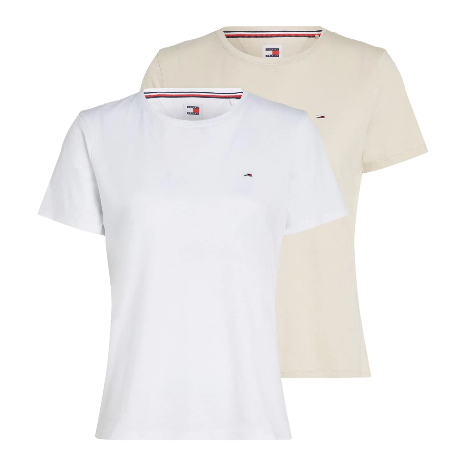Tommy Jeans Soft Jersey Tee T-Shirt XS 2er Pack Baumwolle