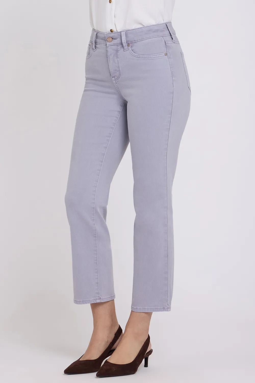 NYDJ Marilyn Straight Ankle Jeans Vintage Lavender lila