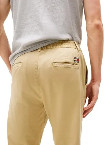 Tommy Jeans Isaac Twill Stoffhose Herren beige L Wide Leg