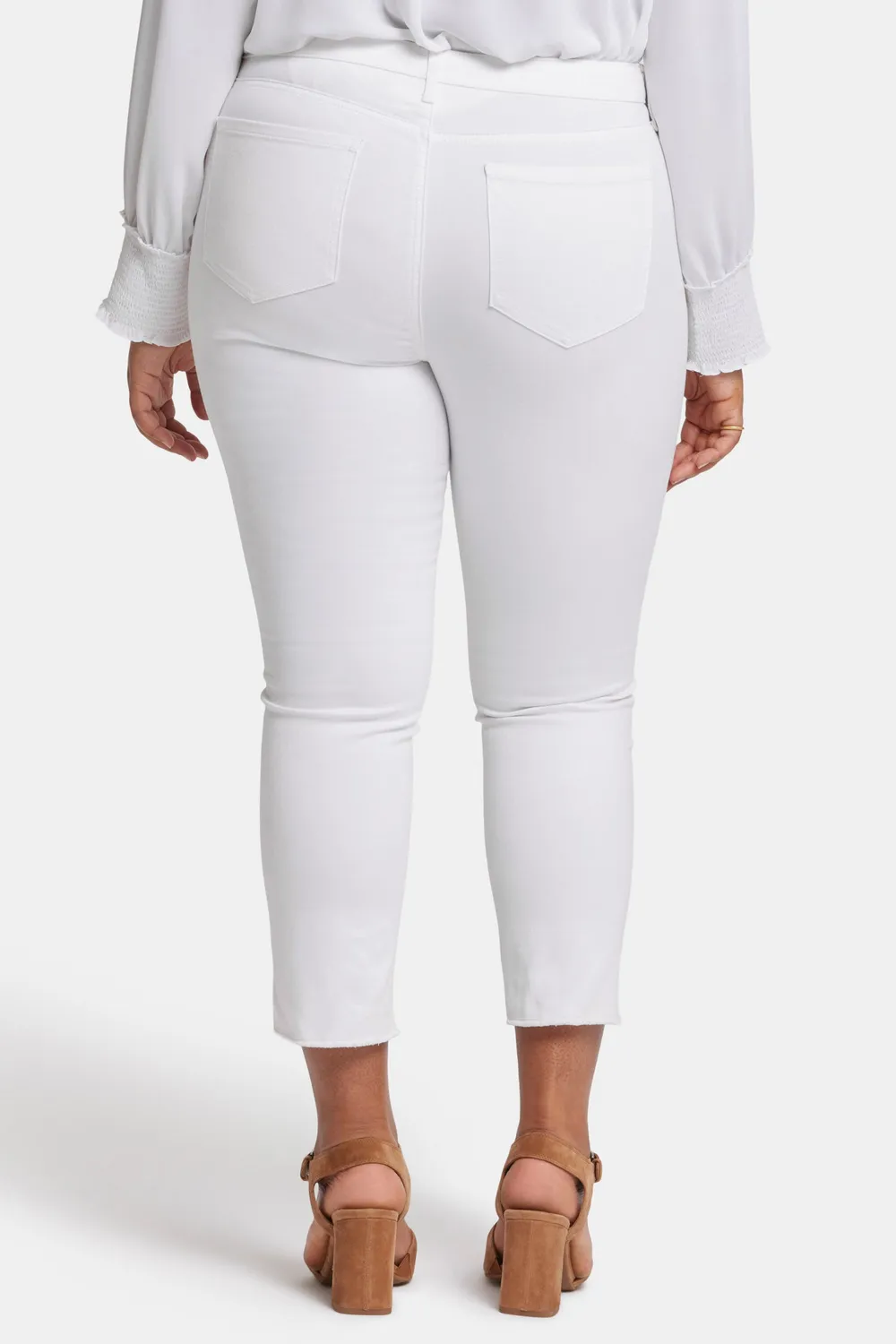 NYDJ Sheri Slim Ankle Jeans Optic White Plus Size