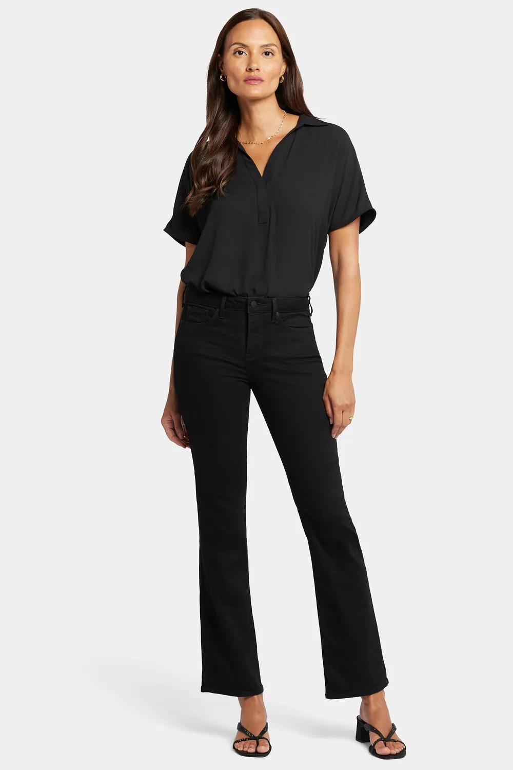 NYDJ Barbara Bootcut Jeans Schwarz Stretch