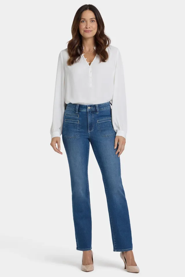 NYDJ Marilyn Straight Jeans Romantic Indigo High-Rise