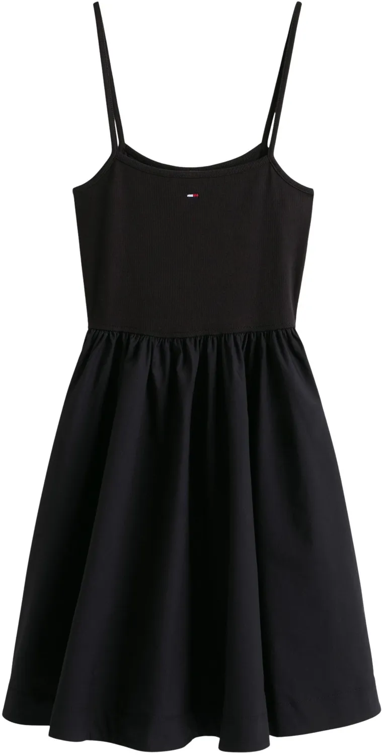 Tommy Jeans TJW Rib Poplin Mix Strappy Kleid Größe M