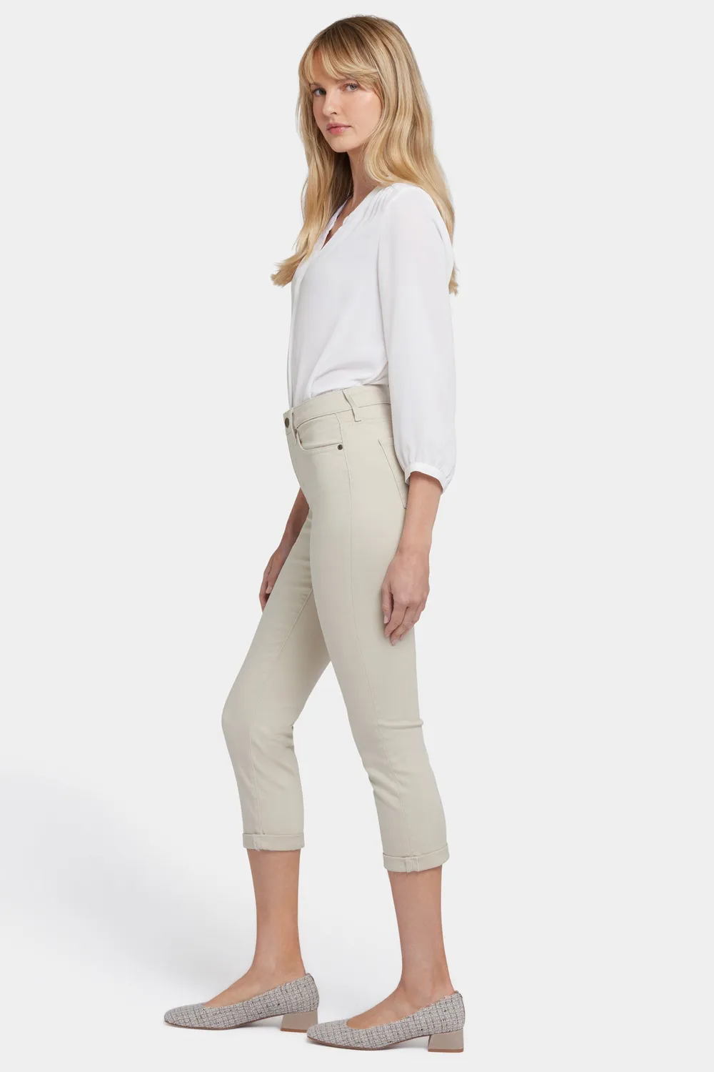 NYDJ Chloe Skinny Capri-Jeans Feather beige Slim