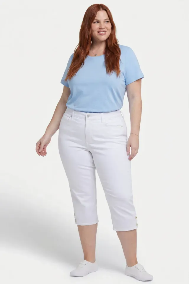 NYDJ Marilyn Straight Crop Jeans Plus Optic White