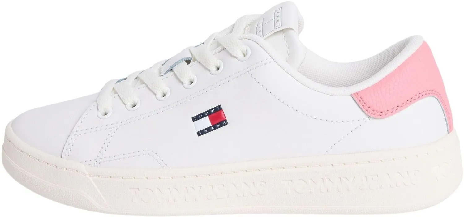 Tommy Jeans TJW Script Cupsole Low-Top-Sneaker Weiß