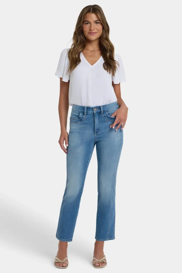 NYDJ Marilyn Straight Ankle Jeans Port Sea High Rise
