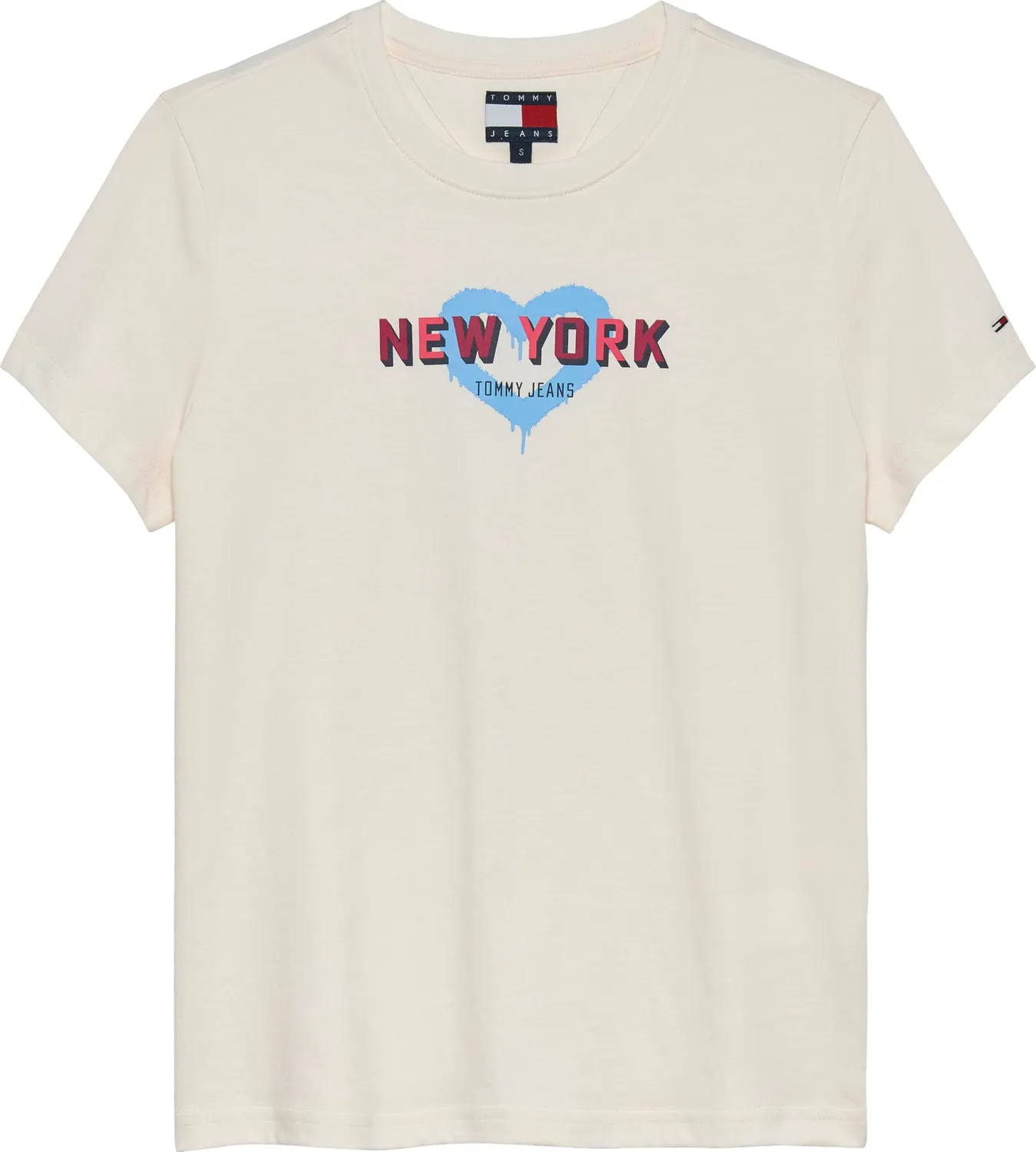 Tommy Jeans TJ X NYC T-Shirt Damen S Blau Rundhals