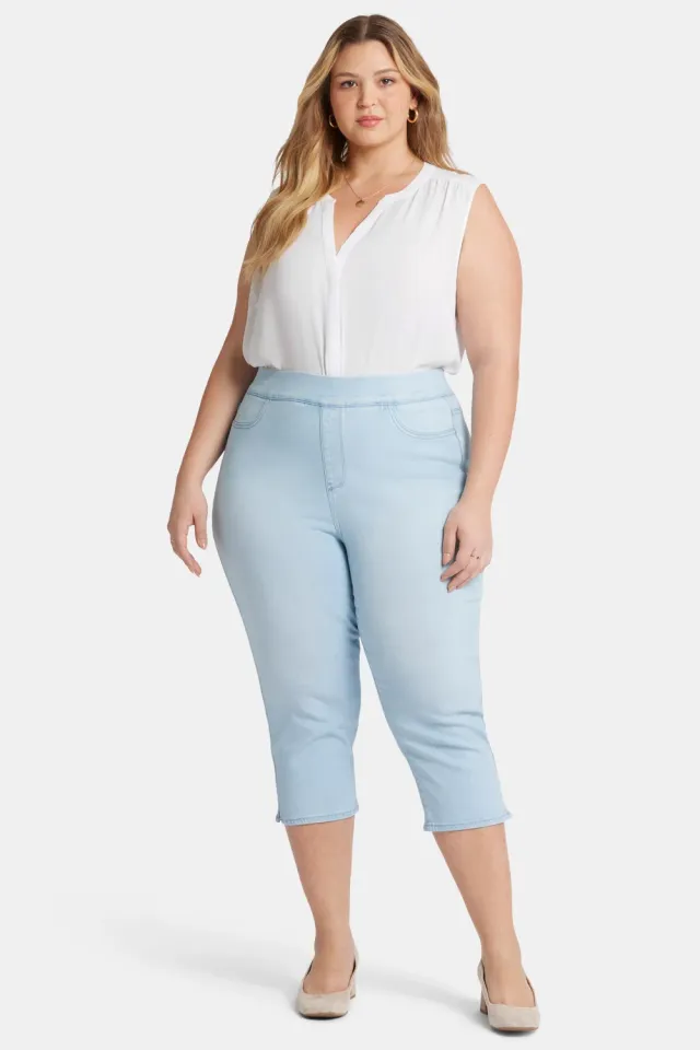 NYDJ Dakota Crop Pull-On Jeans Plus Oceanfront