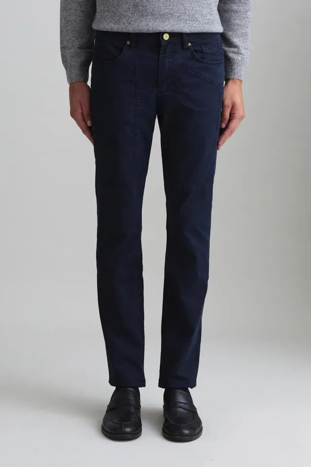 Jeckerson John Toppa Hose dunkelblau Tencel