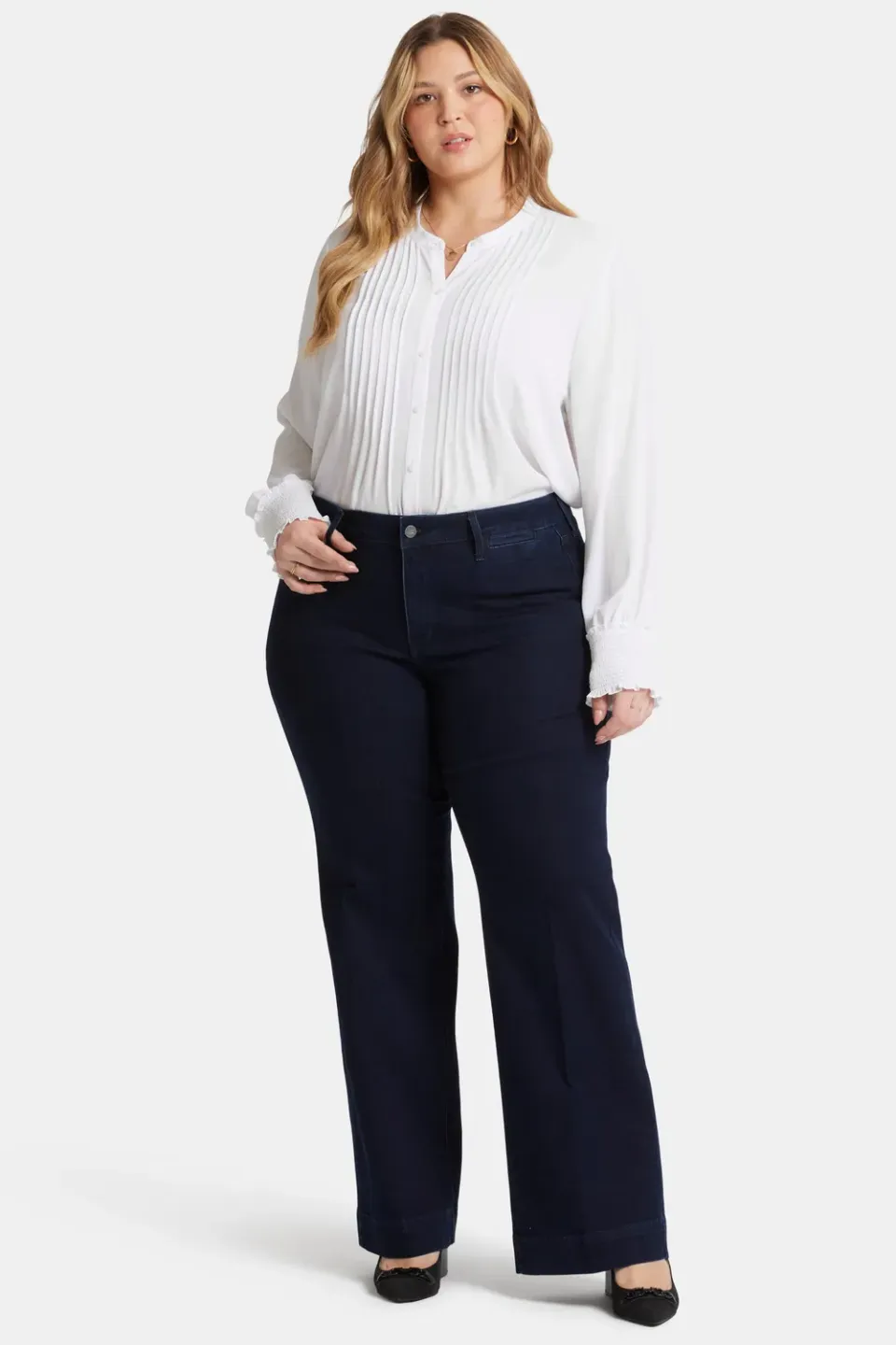 NYDJ Teresa Trouser Jeans Plus Dark Enzyme weit