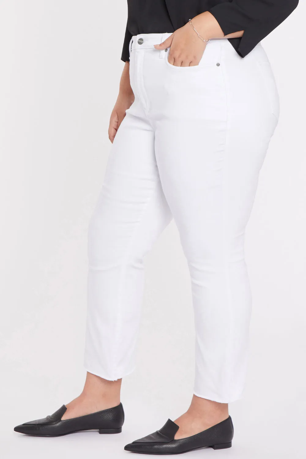 NYDJ Slim Bootcut Ankle Jeans Optic White Plus Kühl