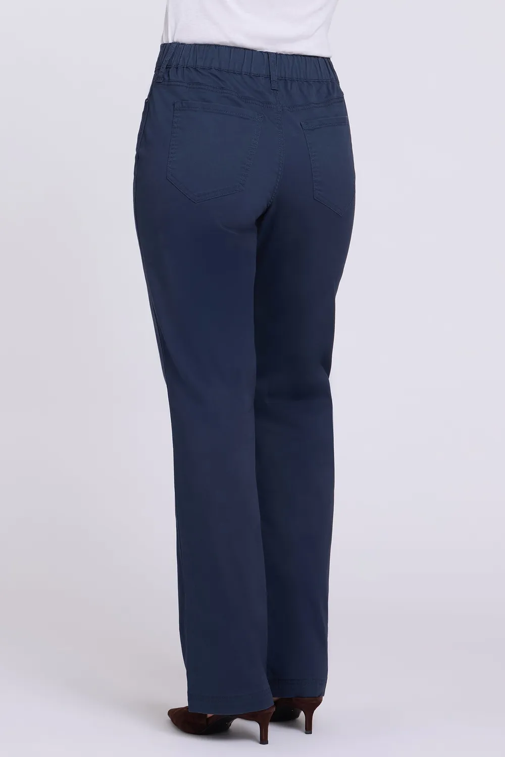 NYDJ Marilyn Adjustable Straight Hose Oxford Navy Stretch