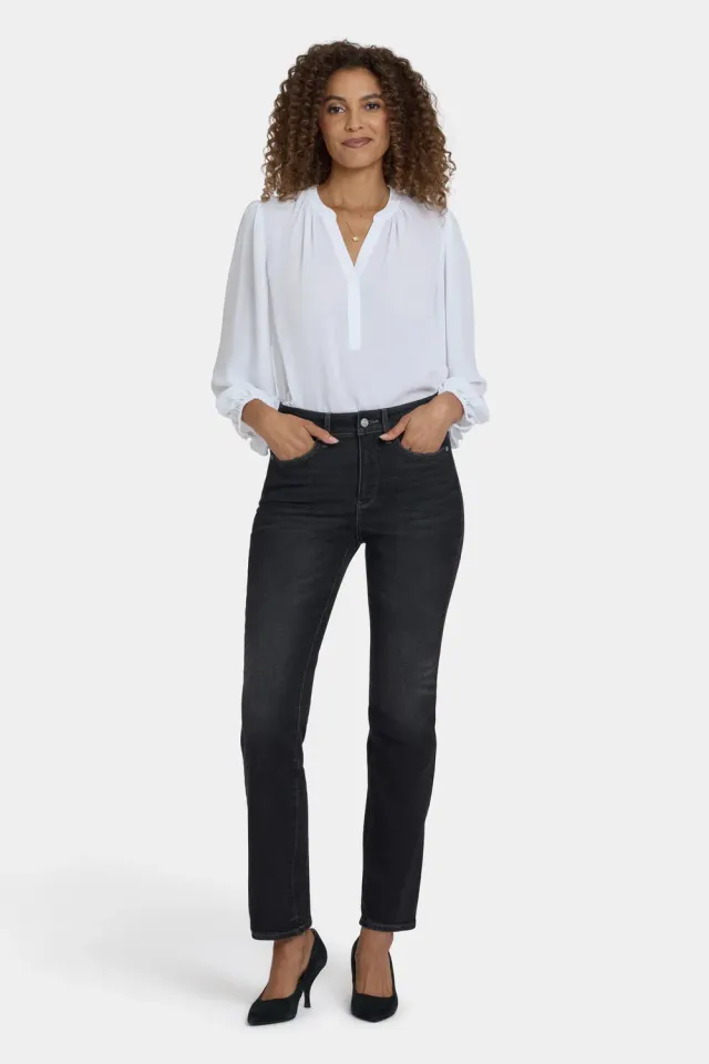 NYDJ Marilyn Straight Jeans Paris Lights Grau