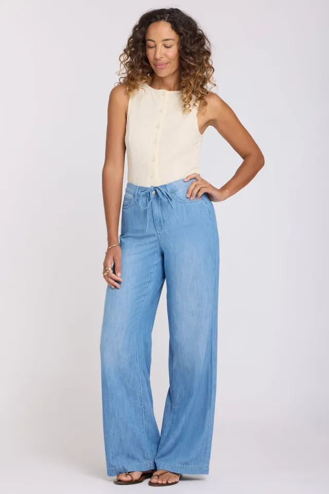 NYDJ Teresa Wide Leg Jeans Riviera Sky Hellblau