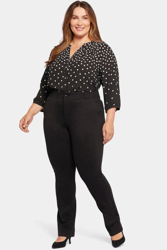 NYDJ Classic Trouser Hose Schwarz Plus Size formend