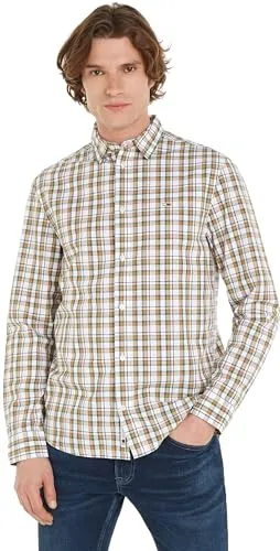 Tommy Jeans Freizeithemd Herren blau Langarm