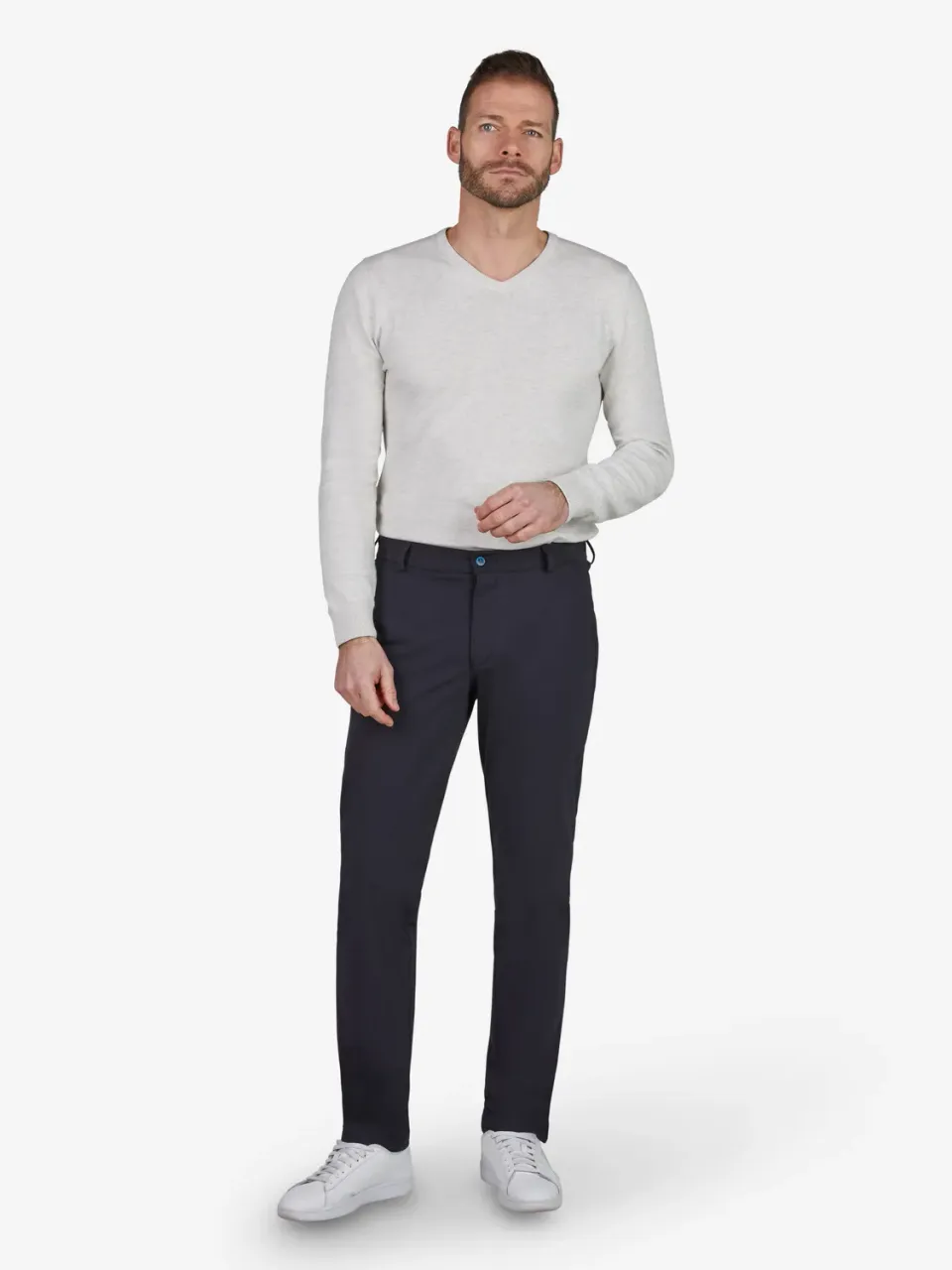 Club of Comfort Foxx 8240 Chino Hose marine Slim Stretch