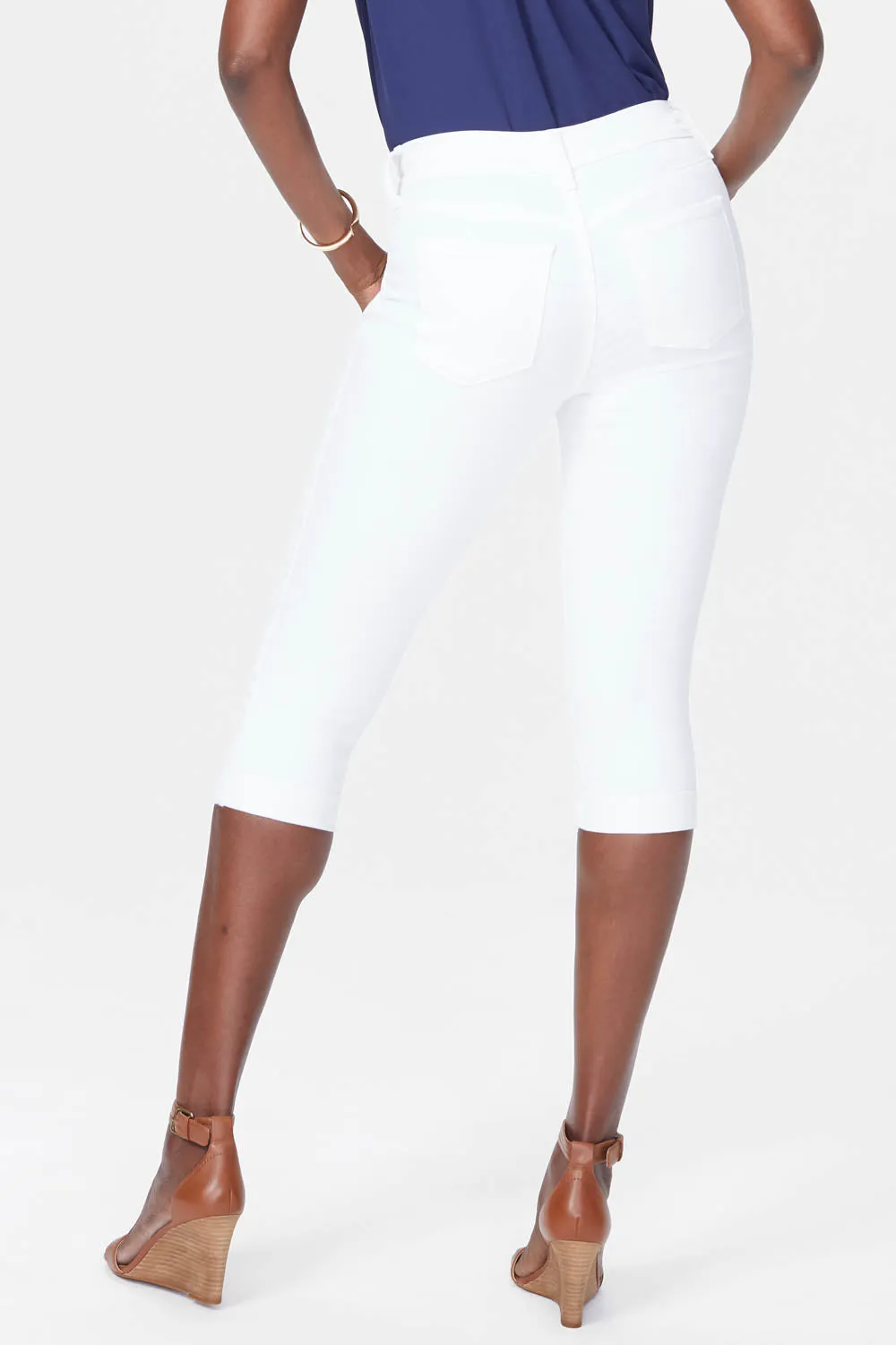 NYDJ Marilyn Straight Crop Petite Jeans Optic White