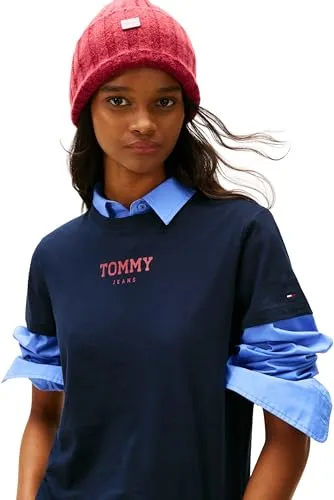 Tommy Jeans Essential T-Shirt Dunkelblau Rundhals XL