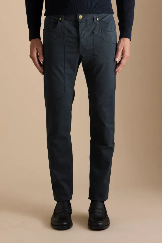 Jeckerson Jax Slim Fit Hose dunkelblau Stretch