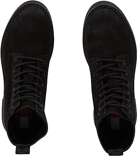 Tommy Jeans Lace Up Boot Suede Damen Stiefel mittelhoch