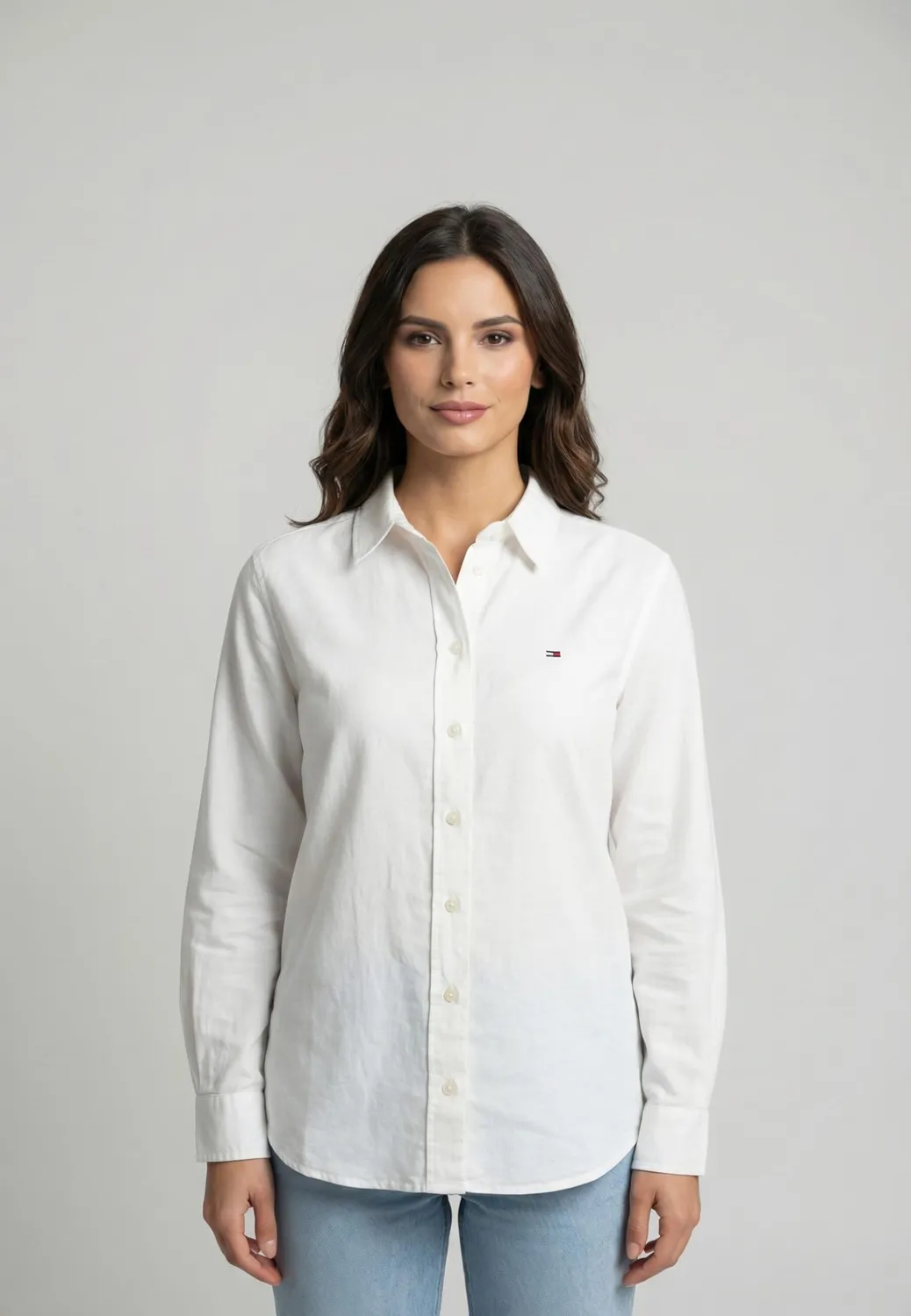 Tommy Jeans TJW RLX Linen DW0DW20292 Hemd Damen Gr. L