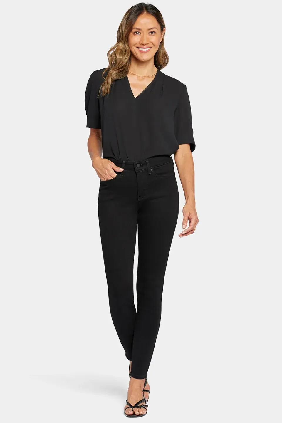 NYDJ Ami Skinny Skinny-Jeans Schwarz